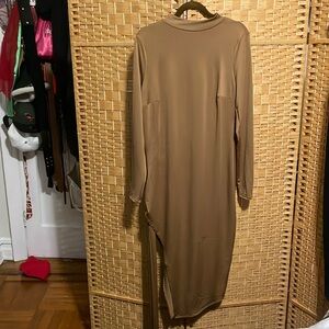 Brown Long Sleeve Dress